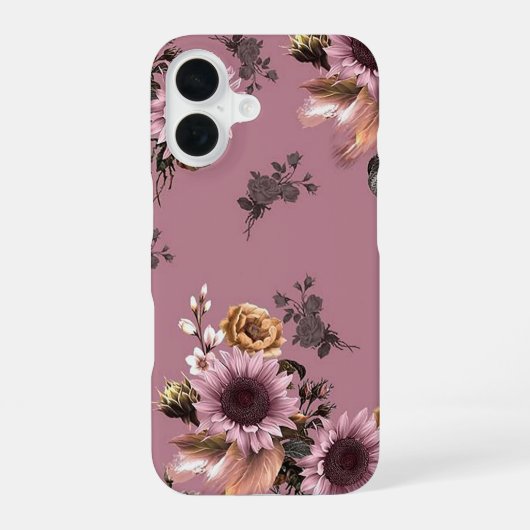 Boho Sonnenblumen iPhone 16 Hülle (Rückseite)
