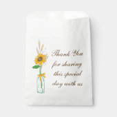 Boho-Sonnenblumen-Land-Gelb-Blumen-Danke Geschenktütchen (Vorderseite)