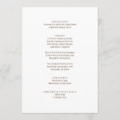 Boho Sonnenblumen romantische Sommerhochzeit Menükarte (Rückseite)