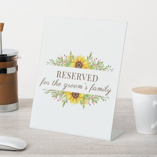 Boho Sonnenblumen romantische Sommerhochzeit Sockelschild (In SItu)