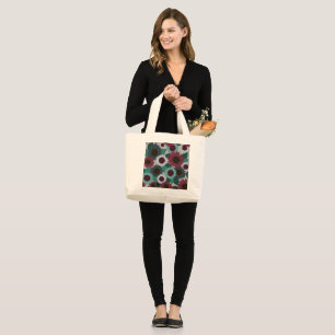 Boho-Sonnenblumen-Tasche Jumbo Stoffbeutel