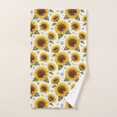 Boho-Sonnenblumen- und Diamant-Handtuch-Set Badhandtuch Set (Handtuch)