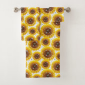 Boho-Sonnenblumen- und Diamant-Handtuch-Set Badhandtuch Set (Insitu)