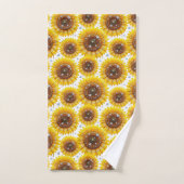Boho-Sonnenblumen- und Diamant-Handtuch-Set Badhandtuch Set (Handtuch)