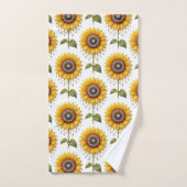 Boho-Sonnenblumen- und Diamant-Handtuch-Set Badhandtuch Set (Handtuch)