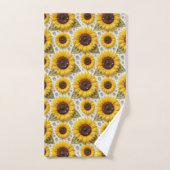 Boho-Sonnenblumen- und Diamant-Handtuch-Set Badhandtuch Set (Handtuch)