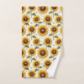 Boho-Sonnenblumen- und Diamant-Handtuch-Set Badhandtuch Set (Handtuch)