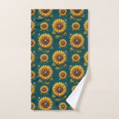 Boho-Sonnenblumen- und Diamant-Handtuch-Set Badhandtuch Set (Handtuch)