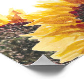 Boho Sonnenblumen Weißes Glück 16. (oder irgendein Poster (Ecke)