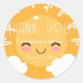 Boho-Sonnenbrause Runder Aufkleber (Vorderseite)