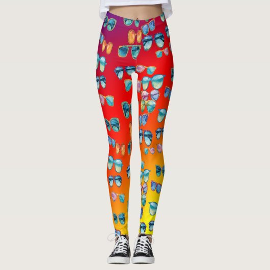 Boho Sonnenbrille Summervibes Leggings (Vorderseite)