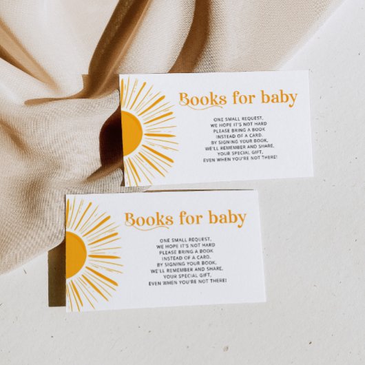 Boho Sonnenbücher für Babytickets Begleitkarte