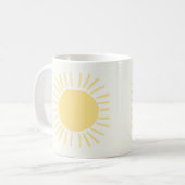 Boho Sonnengestaltung in Gelb Kaffeetasse (Vorderseite Links)