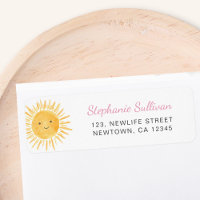 Boho-Sonnenlicht-Baby-Shower-Rücksendeadresse