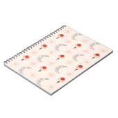 Boho Sonnenmond dekorative Linie Kunst abstrakte F Notizblock (Linke Seite)