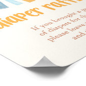 Boho Sonnenschein Windeln Raffle Babydusche Schild (Ecke)