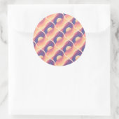Boho-Sonnenuntergang Runder Aufkleber (Tasche)