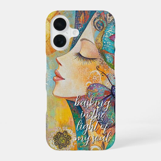 Boho Soul Glow Phone Case iPhone 16 Hülle (Rückseite)