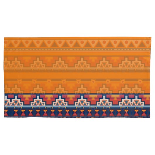 Boho Southwest Santa Fe Desert Style Geometric Kissenbezug (Vorderseite)