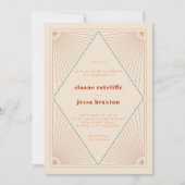 Boho Southwest Wedding Einladung (Vorderseite)