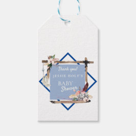 Boho Southwestern Chambray Baby Shower Geschenkanhänger