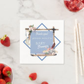 Boho Southwestern Chambray Baby Shower Serviette (Beispiel)