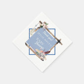 Boho Southwestern Chambray Baby Shower Serviette (Ecke)