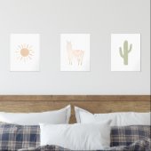 Boho Southwestern Llama Girl Kinderzimmer Deco Bilderwand Sets (Schlafzimmer)