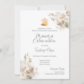 Boho Spanische Erste Heilige Kommune Einladung (Vorderseite)