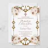 Boho Spanische Erste Heilige Kommune Einladung (Vorderseite)