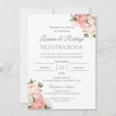 Boho spanische Hochzeitseinladung Einladung (Vorderseite)