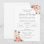 Boho spanische Hochzeitseinladung Einladung (Vorne/Hinten)