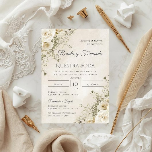 Boho-Spanische Hochzeitseinladung Einladung