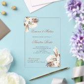 Boho Spanish Wedding Akryllische Einladung (In Situ (Hochzeit))