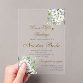 Boho Spanish Wedding Akryllische Einladung (Insitu (Handheld))