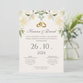 Boho Spanish Wedding Invitation Einladung (Stehend Vorderseite)
