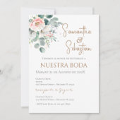 Boho Spanish Wedding Invitation Einladung (Vorderseite)
