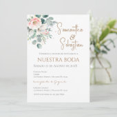 Boho Spanish Wedding Invitation Einladung (Stehend Vorderseite)