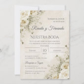 Boho Spanish Wedding Invitation Einladung (Vorderseite)