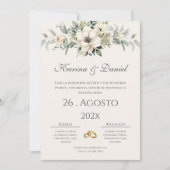 Boho Spanish Wedding Invitation Einladung (Vorderseite)