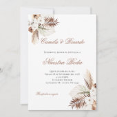 Boho Spanish Wedding Invitation Einladung (Vorderseite)