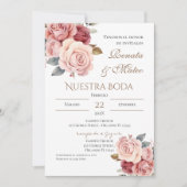 Boho Spanish Wedding Invitation Einladung (Vorderseite)