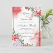 Boho Spanish Wedding Invitation Einladung (Stehend Vorderseite)