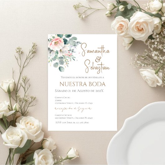 Boho Spanish Wedding Invitation Einladung