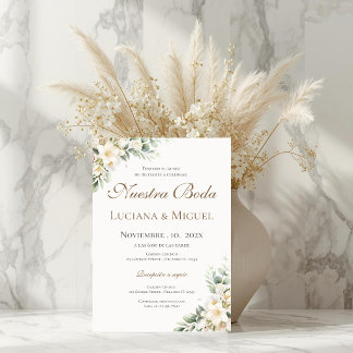 Boho Spanish Wedding Invitation Einladung