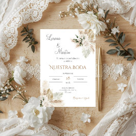 Boho Spanish Wedding Invitation Einladung