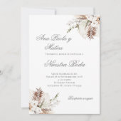 Boho Spanish Wedding Invitation Einladung (Vorderseite)