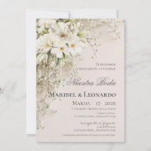 Boho Spanish Wedding Invitation Einladung (Vorderseite)
