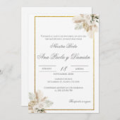 Boho Spanish Wedding Invitation Einladung (Vorne/Hinten)