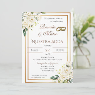 Boho Spanish Wedding Invitation Einladung